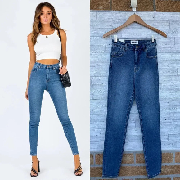 ROLLA'S Eastcoast Ankle High Rise Skinny Jeans in Blue size 26 - Picture 1 of 17